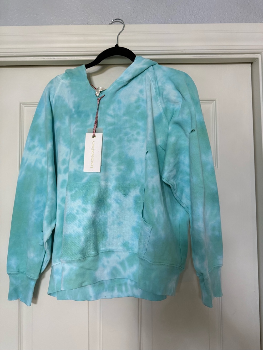LoveShackFancy Cabana Teal Tie-Dye Top